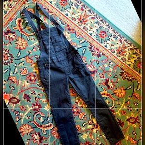 Free People Black Overalls